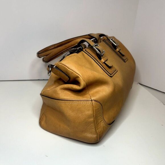 Vintage Coach Hamilton Tan Leather Shoulder Bag Purse Large Womens Designer - Picture 6 of 13